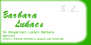 barbara lukacs business card
